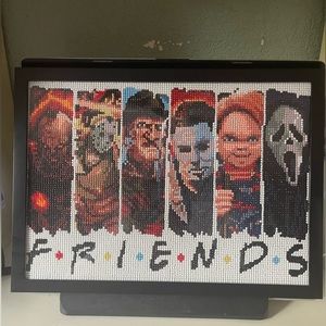Horror friends completed Diamond art with frame